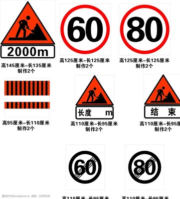 公路牌限速施工長度