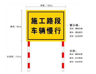高速公路養(yǎng)護(hù)施工安全警示標(biāo)志標(biāo)牌的尺寸是多少?